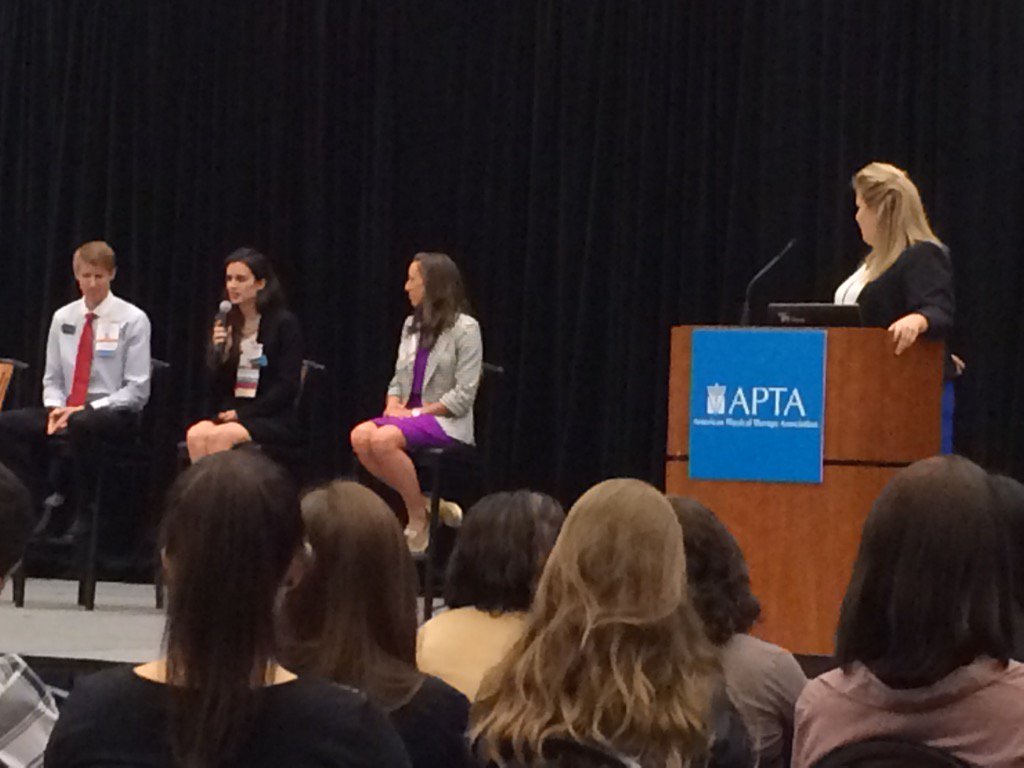 LindnerE28's tweet photo. @RJGotAGoni representing Wisconsin @APTAnsc candidate interviews! #PTTransforms https://t.co/GbFsO88XEd