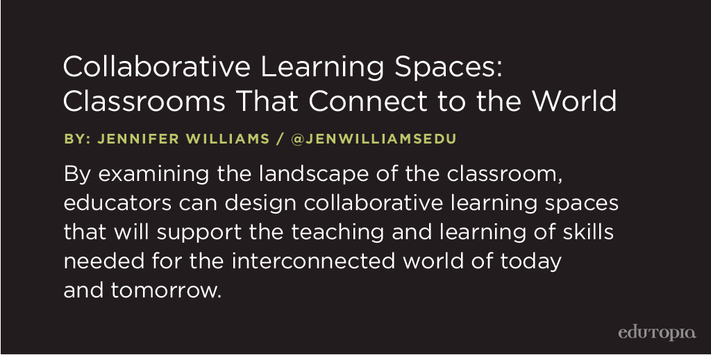 edutopia's tweet photo. How to create a collaborative learning space that transforms learning AND teaching: https://t.co/QoXGMhCPVZ. https://t.co/jZ4WnU7YdP