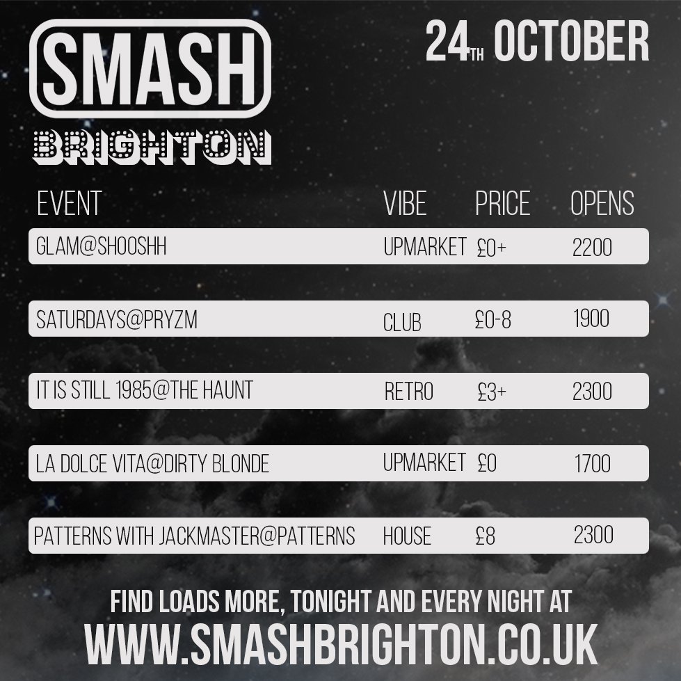 SmashBrighton's tweet photo. Tonight in Brighton...
https://t.co/ZVVF05Zd6b https://t.co/HsWq9Gfoec