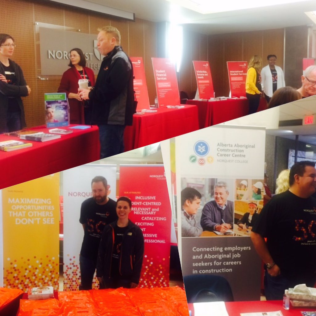 NorQuest's tweet photo. Open House is buzzing! Check out our program info booths &amp; chat w our faculty &amp; staff! #abpse #NQopenhouse #nq50 https://t.co/RwC8TEaxyx