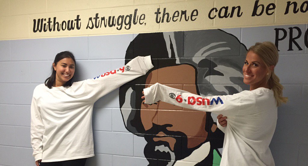 Sporting our <a href="/wusa9/">WUSA9</a> shirts at #MDDay. 😜 <a href="/JoanieVas/">Joanie Vasiliadis</a>