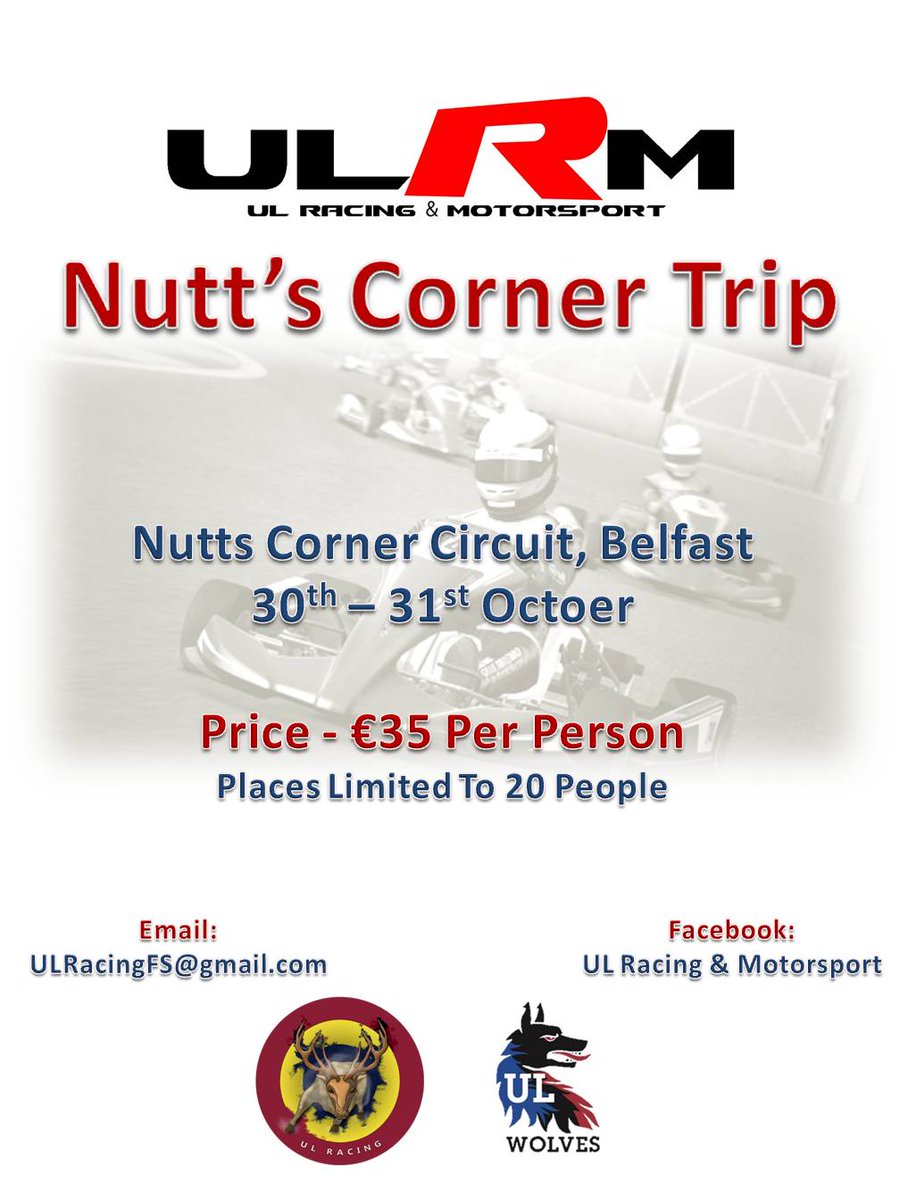 ULRacing's tweet photo. We're going on a Nutts Corner Trip! Click here for all the details! → https://t.co/ge3F4VCvyH https://t.co/iTMg3s6cmi