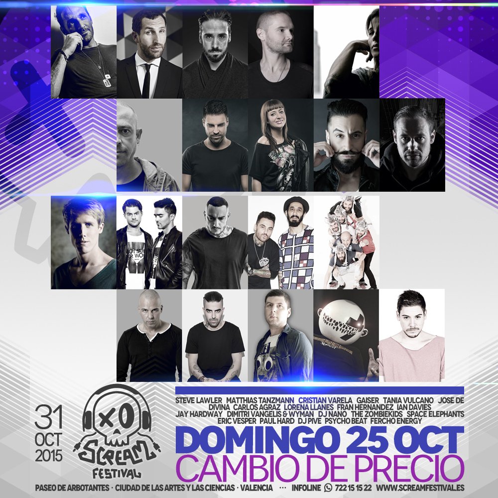 ScreamFestVlc's tweet photo. SORTEO EXPRESS: RT y entra en el sorteo de 4 ENTRADAS DOBLES para #Scream2015 https://t.co/b7u2K8Sy7t