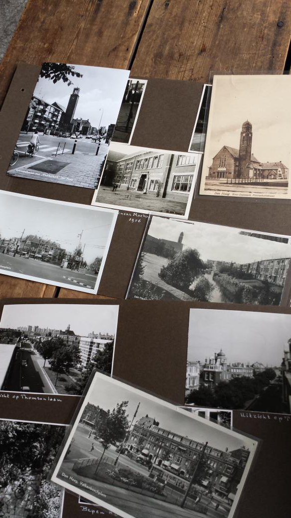 Tussen oude foto's en kaarten. Herkent u het Valkenbosplein, Mackayschool en West Duinkerk? #100jrbb #bomenbuurt