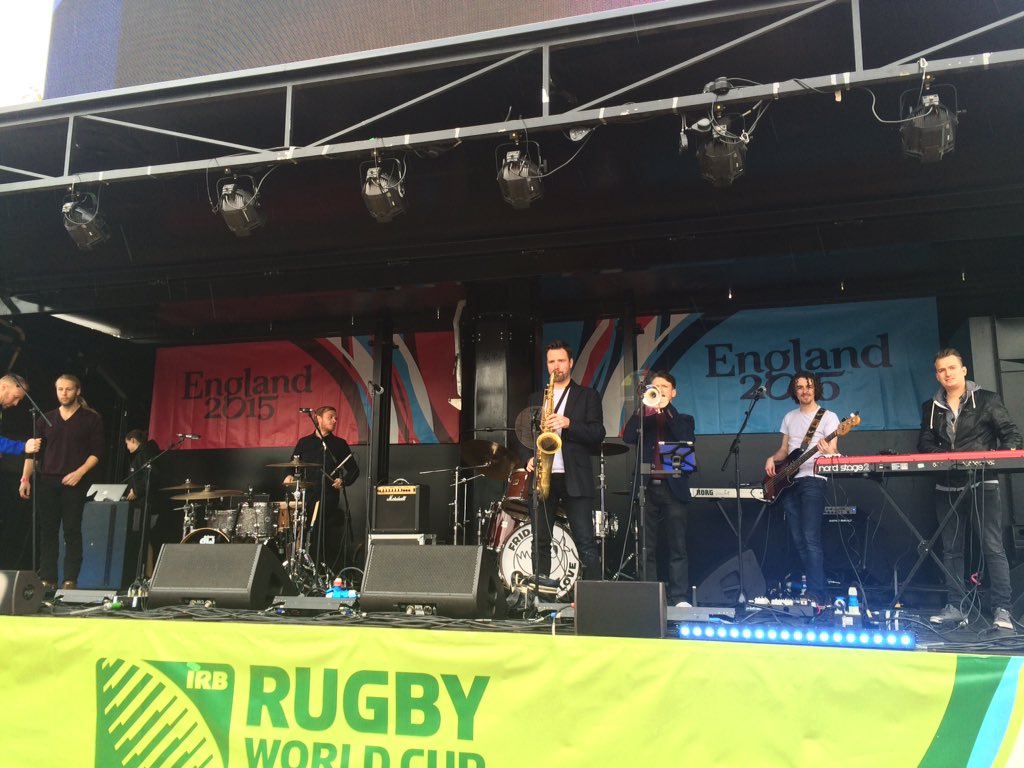 RobKeysPope's tweet image. Just finished sound checking on main stage at Twickenham Stadium for today's Semi Final. #RugbyWorldCup