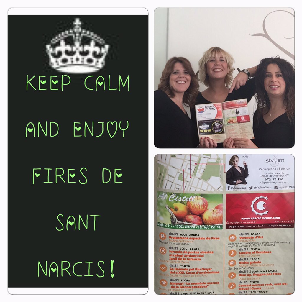 StyliumGroup's tweet photo. Bones fires de Sant Narcís!!!abans d'anar recorda venir a Stylium!!!😜😀 https://t.co/88W4MLUr4s