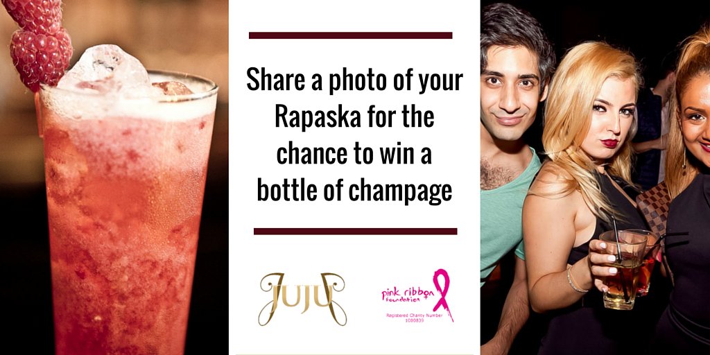 JuJuKingsRoad's tweet photo. Tweet us a picture of your #CharityCocktail #Rapaska and you could #win a bottle of champagne! https://t.co/S8T8QiZFJD