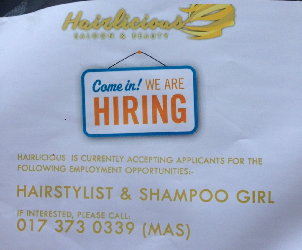 Hairlicious Saloon &amp; Beauty kini telah beroperasi di Taman Danau Kota, Setapak. Please RT &amp; sebarkan rezeki kami.