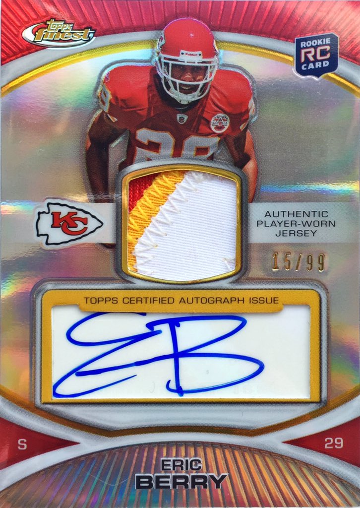 HitHunter_'s tweet image. Sweeeeeeeeet patch and auto of Eric Berry of the @chiefs