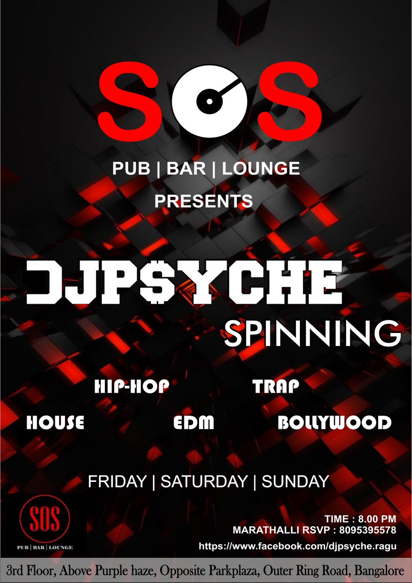 Djpsyche18's tweet photo. Let's Kick it in @SoS Every Weekend With #Djpsyche #HIPHOP #trap #twerk #House #edm #djlife #sos #bangalore CHEERS!! https://t.co/4RR44ESd4s