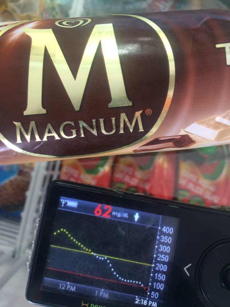 type1cycling's tweet photo. So that's it. The end of #transisrael. And I made it just in time. Treating myself to a magnum #diabetes #cycling https://t.co/G6OyxQbcR0