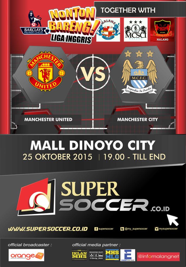 supersoccer_mlg's tweet photo. Super Bigmatch nobar @my_supersoccer United x City Mall Dinoyo with @unitedarmy_MLG @indomanutd_mlg @MCSCI_Malang https://t.co/AQS16jhnUG