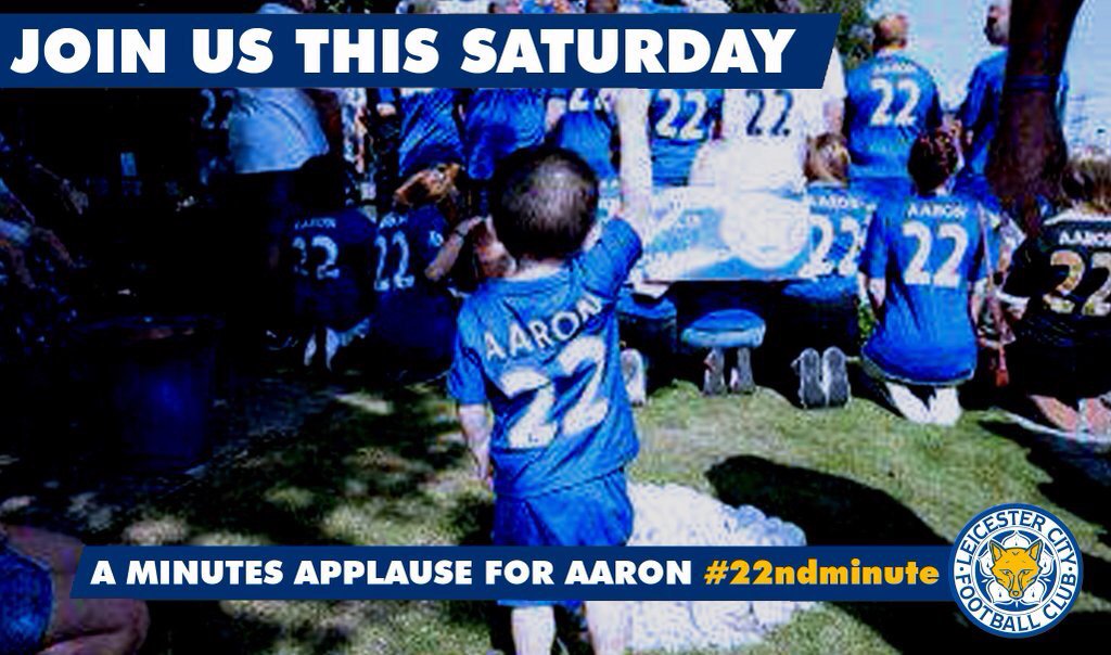 TheFoxes_BRA's tweet photo. Hoje no King Power, em tributo à Aaron Carley, no minuto 22 terá aplausos ao torcedor dos foxes. #AaronRIP https://t.co/wl0S79EreX