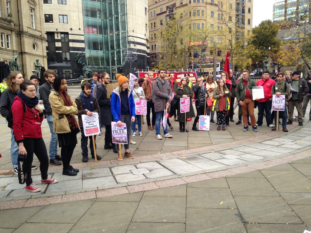 leedsffe's tweet photo. Photo of the end rally today at City Square https://t.co/VVAHRZ8J8o