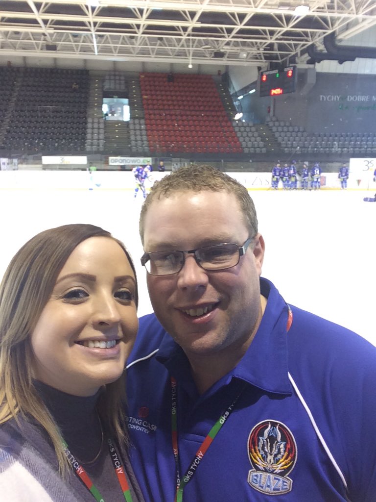 SarahHancock12's tweet photo. Day two in Tychy with @Robbiec45 and @covblazehockey #COYB https://t.co/CV28BMR0v8