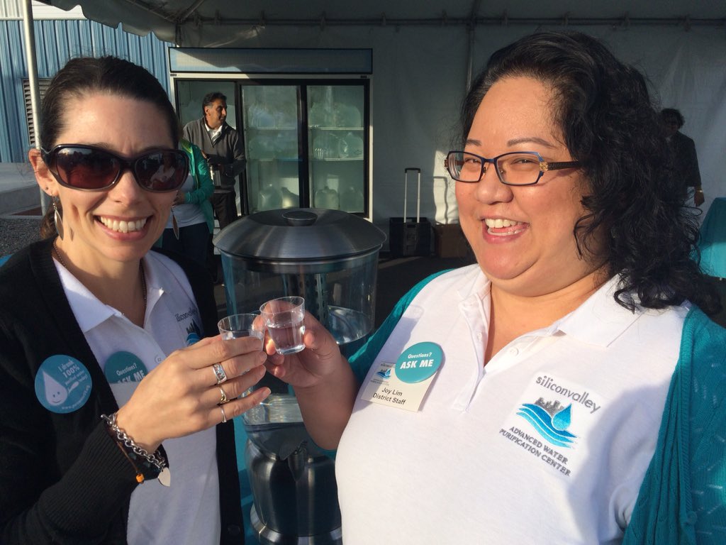 KrisMYas's tweet photo. Challenge accepted! We are ready to share our #purified water at today's open house @valleywater #purewaterSV https://t.co/Kxr5UcokQg