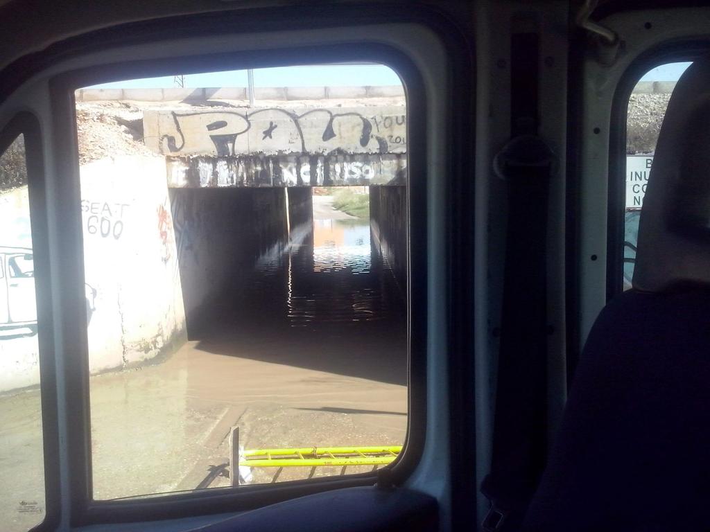 Clasics albalencs: pont d'arrere de la Cope al pont de la Rulla inundat com sempre q plou