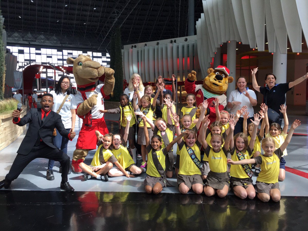 FerrariWorldAD's tweet photo. Thank you for your hard work today, little Brownies! You’ve all earned your Ferrari badges! #FerrariWorldAD #BGIFC https://t.co/g5lSjwLuQK