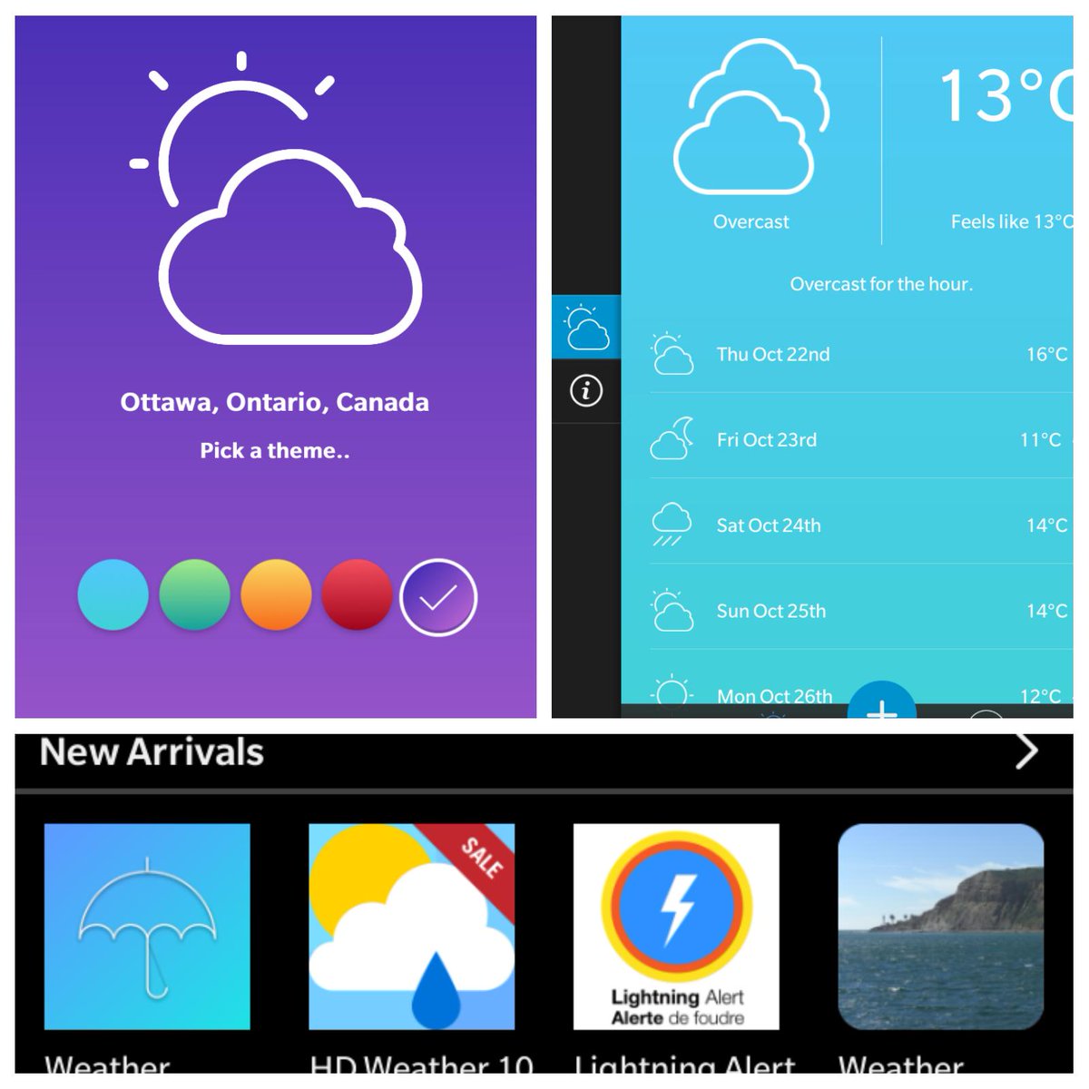 _CreativeCode_'s tweet image. Weather Has Arrived &amp;amp; It Is Available For All #Blackberry10 Devices. blck.by/1LNd552