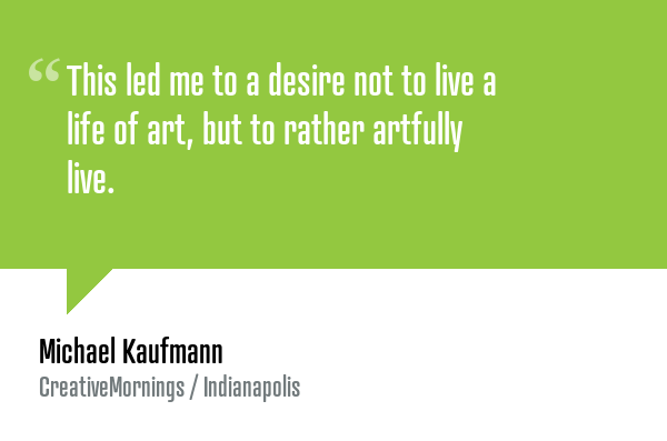creativemorning's tweet photo. Michael Kaufmann on how punk prepared him for down syndrome → https://t.co/AIxI4y4BuG @Indianapolis_CM #CMempathy https://t.co/SfELbXDBMo