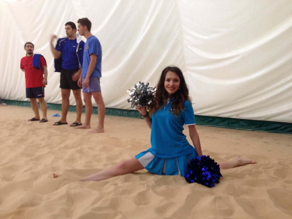 KuzminaKati's tweet photo. Full support for #EMC while playing volleyball #itmatchball #RussiaCoE @EMCcorp https://t.co/fPPxXslngn