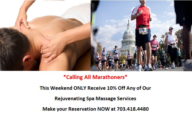 ModernCo's tweet image. WEEKEND SPECIAL:Just for All of Our Marathoners! We are treating you to 10% off any of our Spa Massages!!