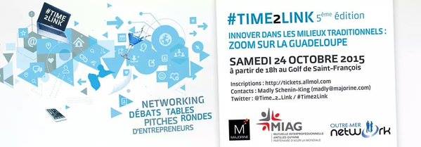 outremernetwork's tweet photo. t'es en Guadeloupe, viens parler innovation avec le @Time_2_Link ce soir !! https://t.co/cz6brni4hC