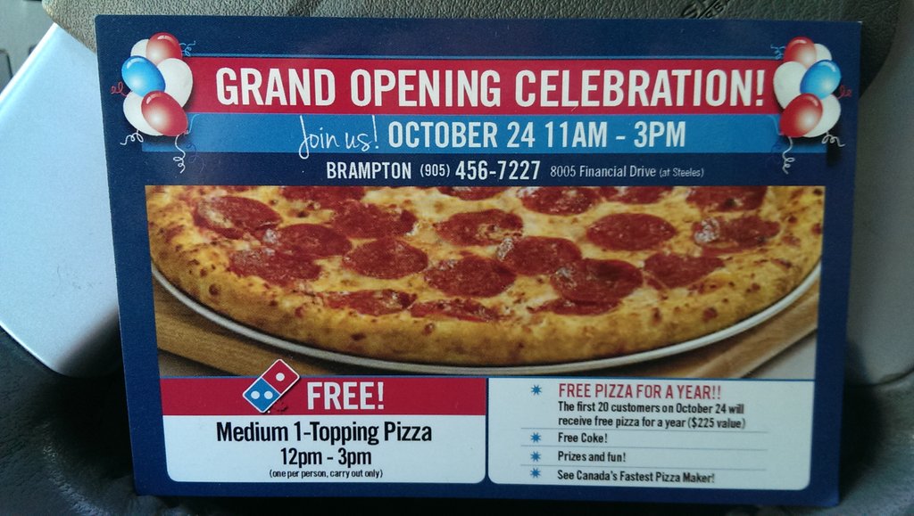 DominosMvale's tweet photo. Our newest store is having its Grand Opening today.  Tell your friends and come out for #freepizza and other fun! https://t.co/7oSBKzU5Yq