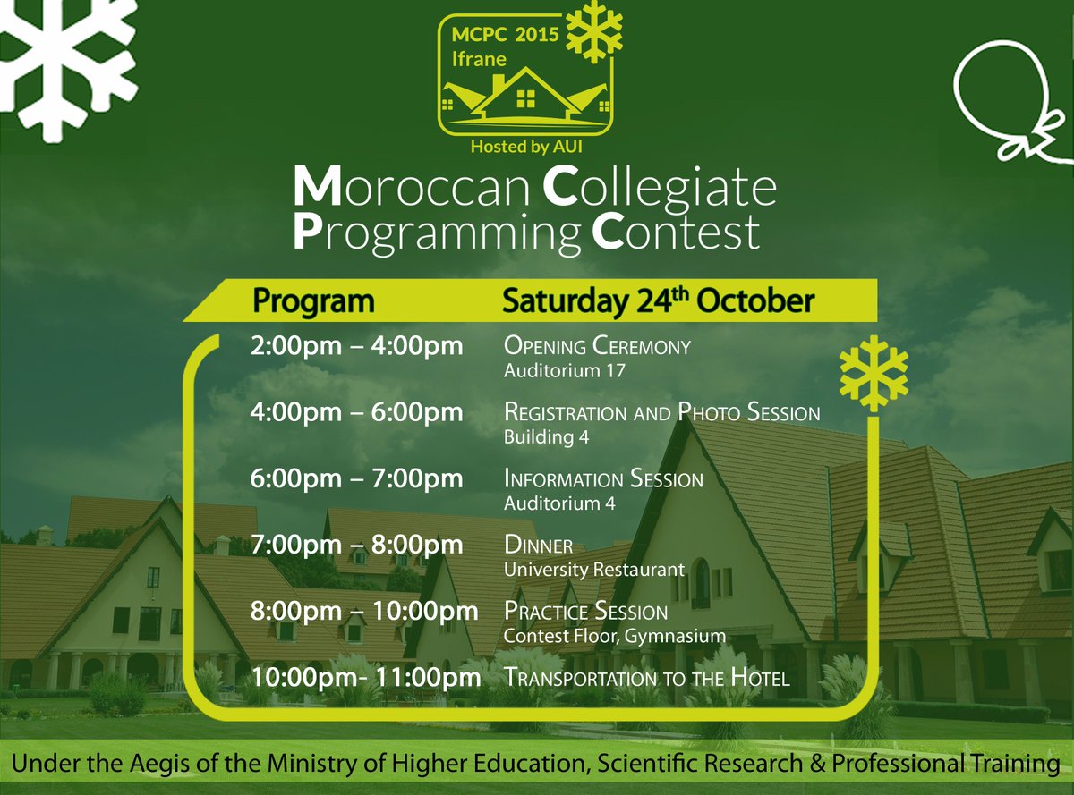 AlAkhawayn's tweet image. #MCPC2015 Program @AlAkhawayn