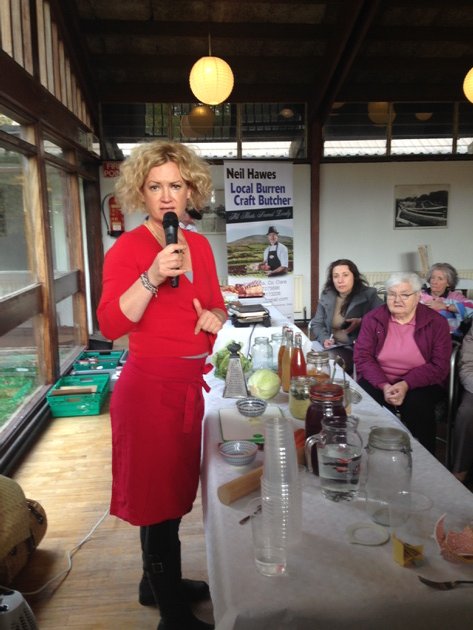 #BurrenFoodFayre <a href="/valoconnor/">Val O'Connor</a> doing a Fermentation Workshop <a href="/BurrenGeopark/">Burren and Cliffs of Moher UNESCO Global Geopark</a> <a href="/BurrenFoodTrail/">Burren Food Trail</a> Festival in Spa Wells
