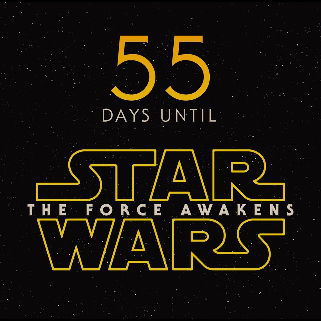 StarWarsCount's tweet photo. 55 days until #StarWars #TheForceAwakens https://t.co/2wzoYXkKe8