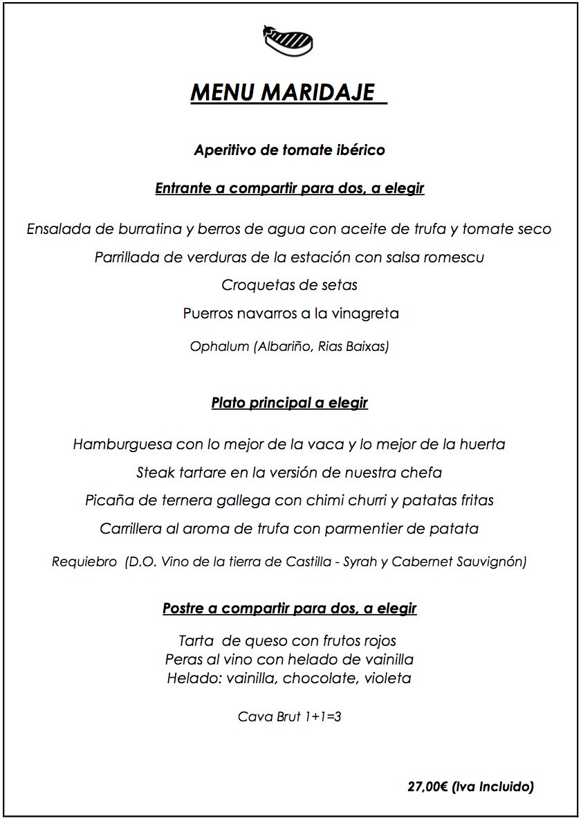 VacayHuerta's tweet photo. MENÚ MARIDAJE para las CENAS de L a J. Un lujo al alcance de todos. #foodie #Madrid #gastronomia https://t.co/23kofUNadR