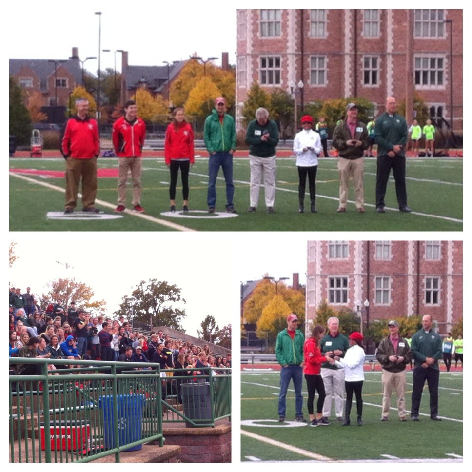 WASHU_XCTF's tweet image. Alum @lucyccheadle  honored today with rings for her 2 NCAA championships in 2015. #4total #RFGB @WashUAlumni