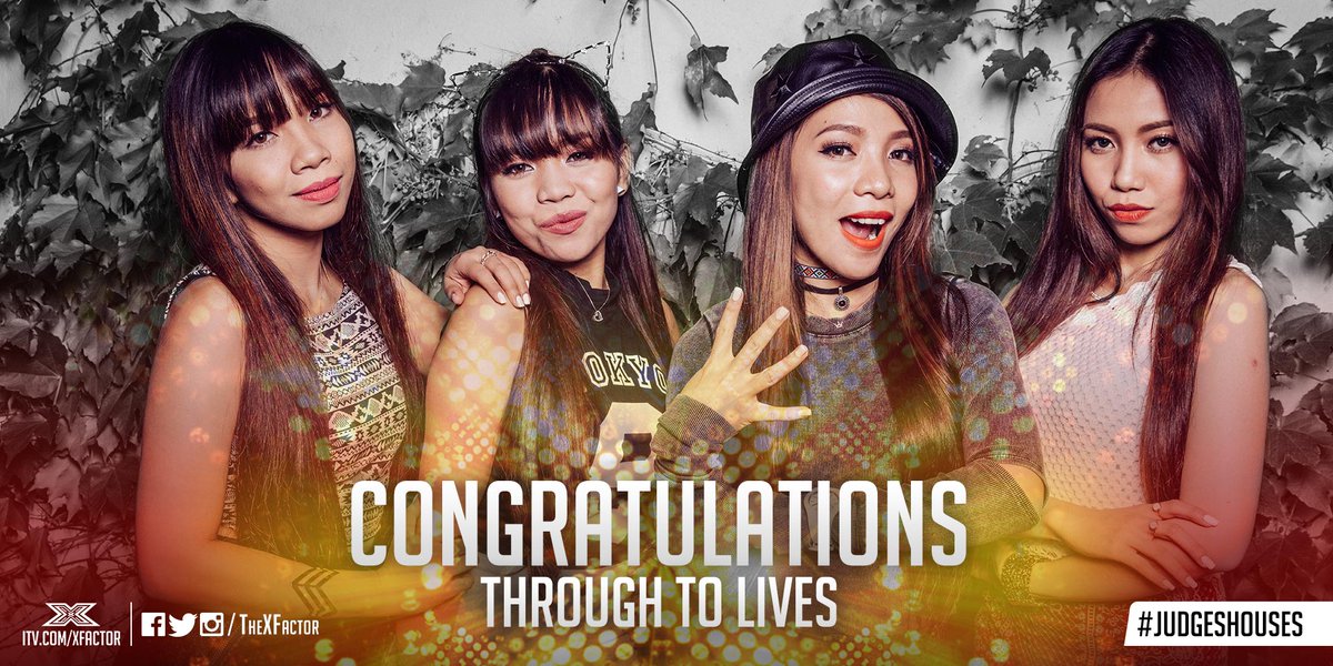 TheXFactor's tweet photo. The first Group through to Live Shows IS...
@4thImpactMusic 👏🎉🔥
#JudgesHouses https://t.co/GzjAKeFBxW
