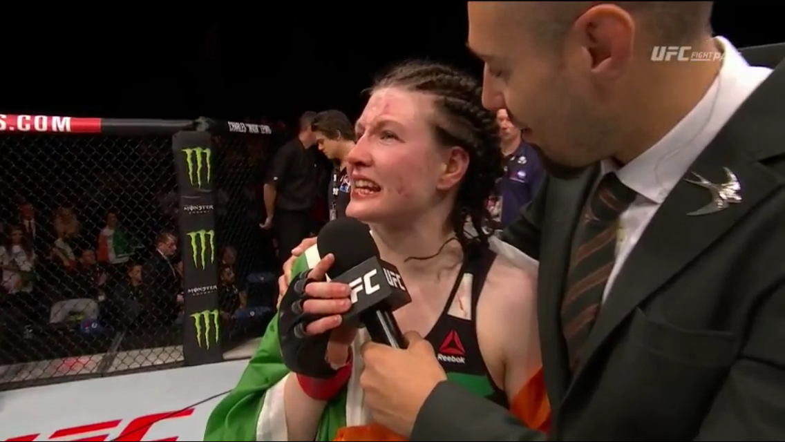 To show I’m not sexist,I’ll use the exact same descriptive words!
Ais daly is a fucking warrior! #ufcdublin