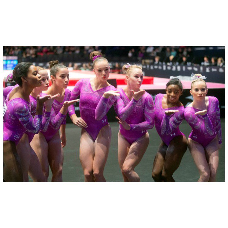 Simone_Biles's tweet photo. teammates are like your backbones : keep you in place &amp; pick you up when your down  #USA https://t.co/bFiN8pbwVN