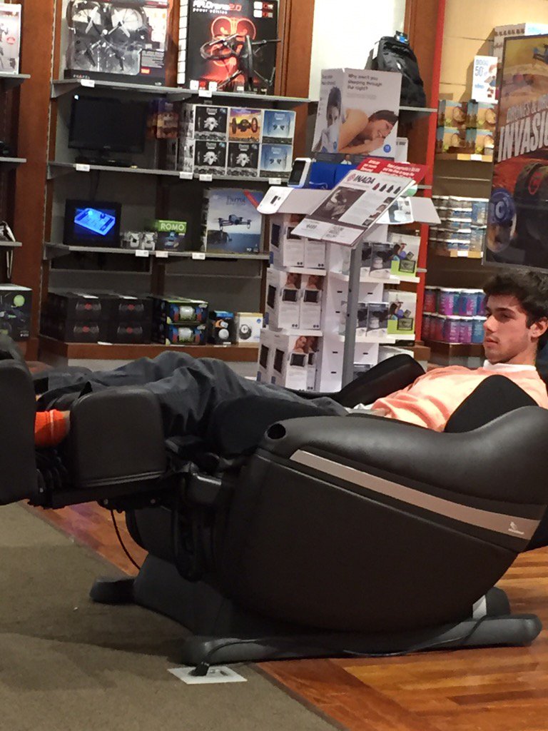 Jake_Doherty5's tweet photo. When you are in Brookstone thinking about life https://t.co/yM1IYfJUyN