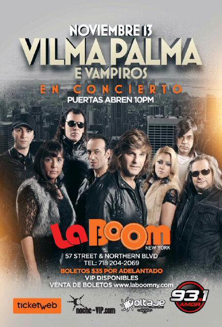 VilmaPalma_ESA's tweet photo. El grupo se presentara el 13 de noviembre en La Boom en su gira por #GiraUsa2015 https://t.co/FnCZUloce5