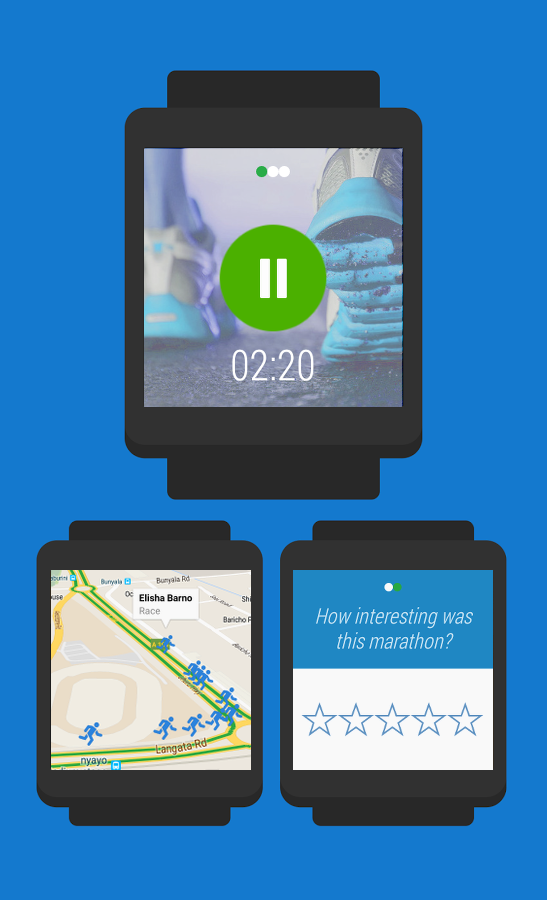 Android Wear Feature on the app added for runners #NairobiMarathon #StanchartNairobiMarathon