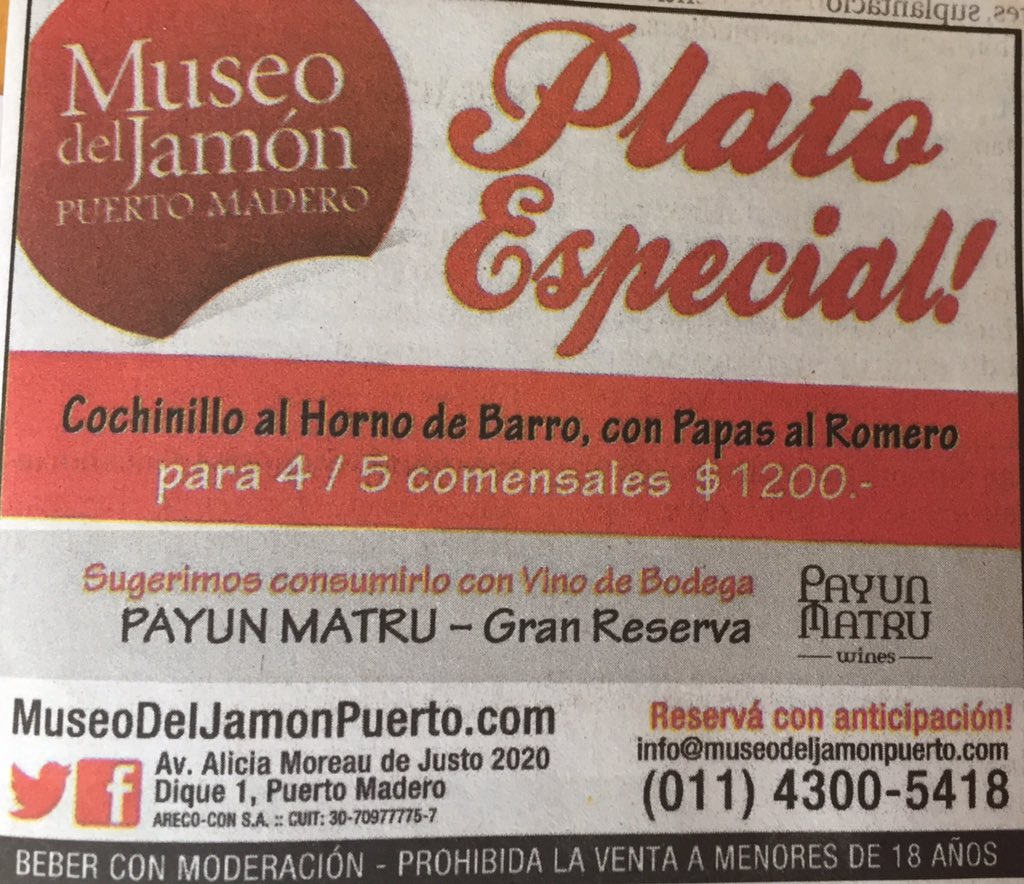 PayunMatruSA's tweet photo. Los invitamos a probar el excelente Cochinillo de @museodejamon acompañado de nuestro Gran Reserva Malbec. https://t.co/ySEI9On8c3