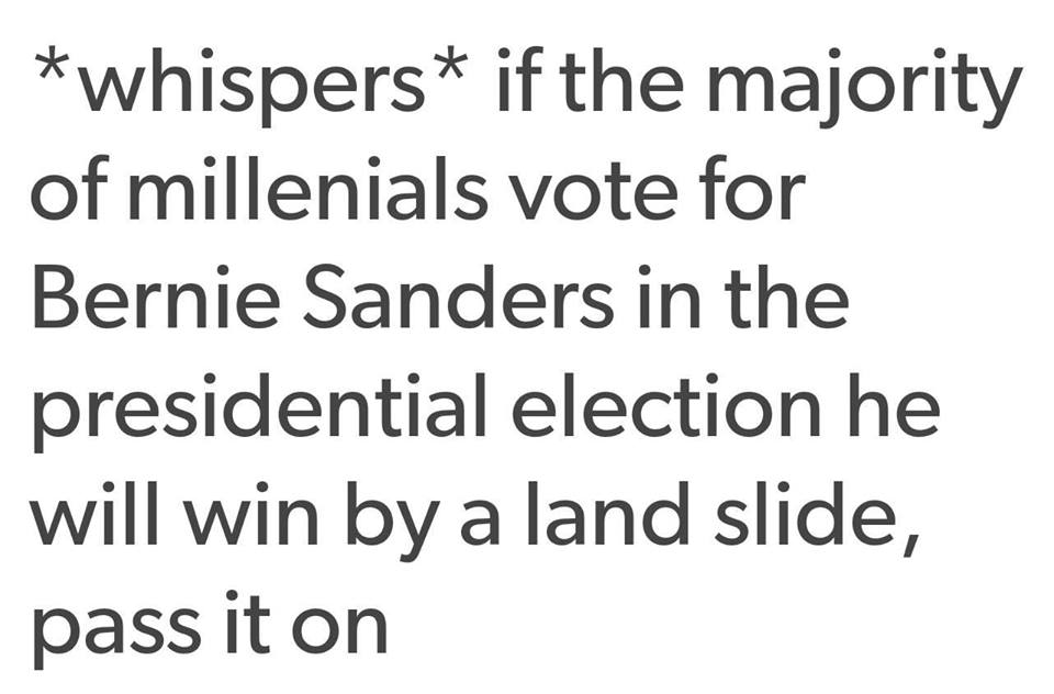 constitutionsue's tweet photo. Donna Marie Miller Ellington - Bernie Sanders for President 2016

Shhh....pass it on. We got this. https://t.co/gcOOKdACcD
