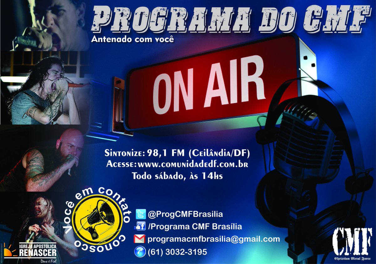 CMFtaguatinga's tweet photo. Acesse agora https://t.co/WlZTcUAqaS e acompanhe, o melhor do metal cristão nacional e internacional #ProgramaDoCMF https://t.co/PiuU4W5ujb