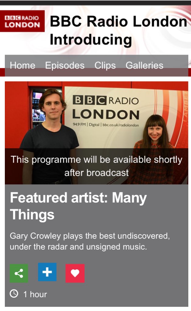 We are the featured artist on <a href="/BBCRadioLondon/">BBC Radio London</a> tonight!! Tune in at 8.00 pm to have a listen! #BBCintroducing 👍