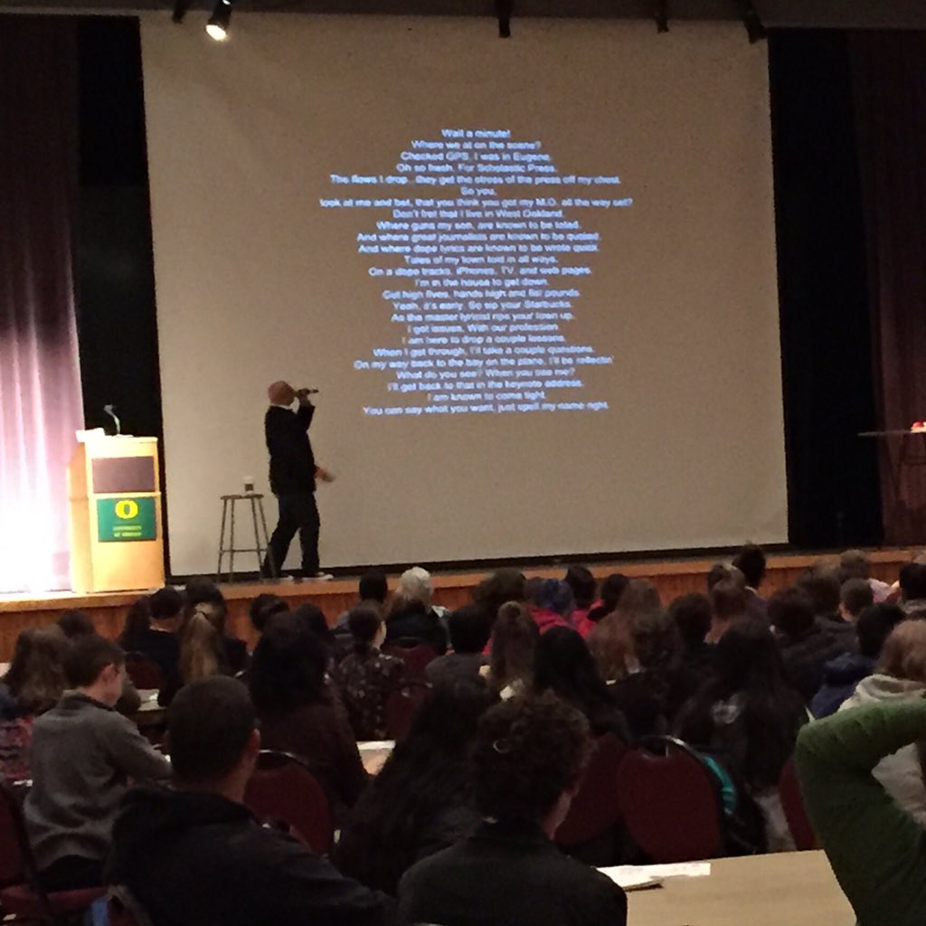UOsojc's tweet photo. Keynote Speaker: Martin G. Reynolds - The Oakland Tribune #fallpressday https://t.co/7HzCSWMnyk