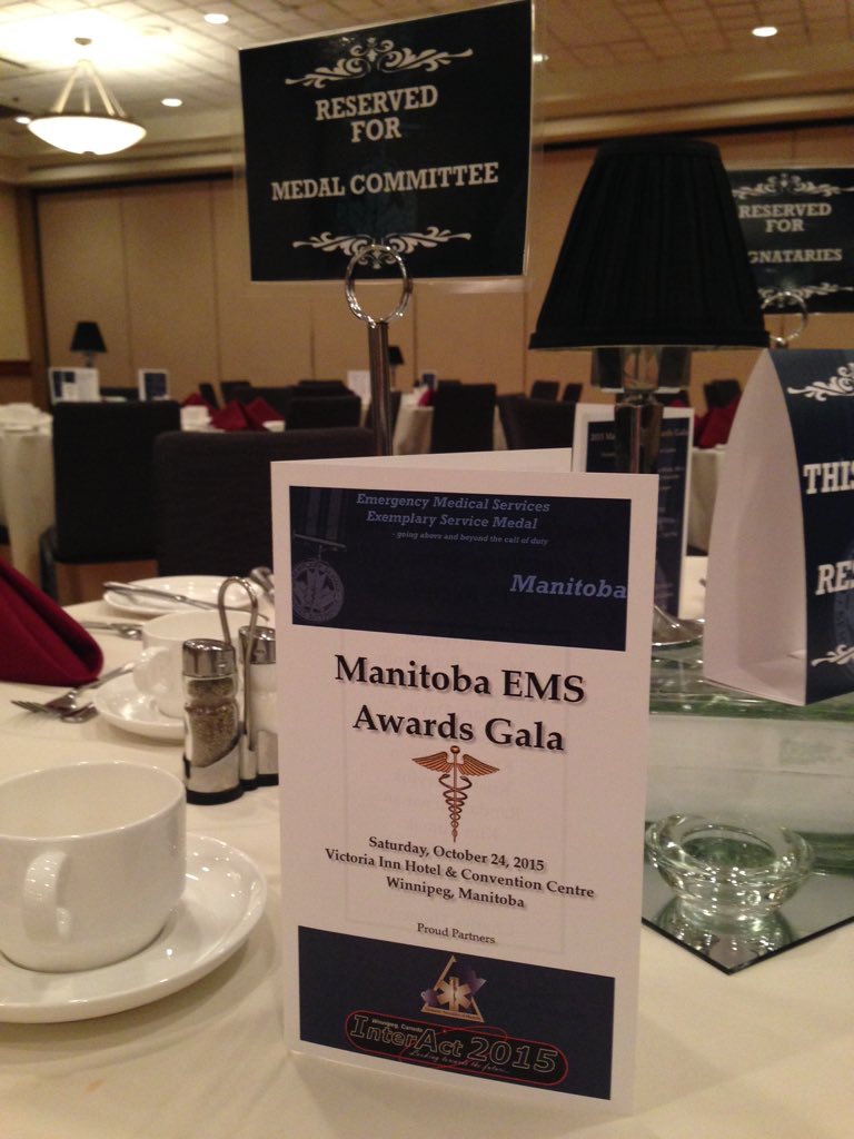MB_InterAct's tweet image. Preparations are underway for the #EMS Gala tonight. #InterAct2015 #Paramedics