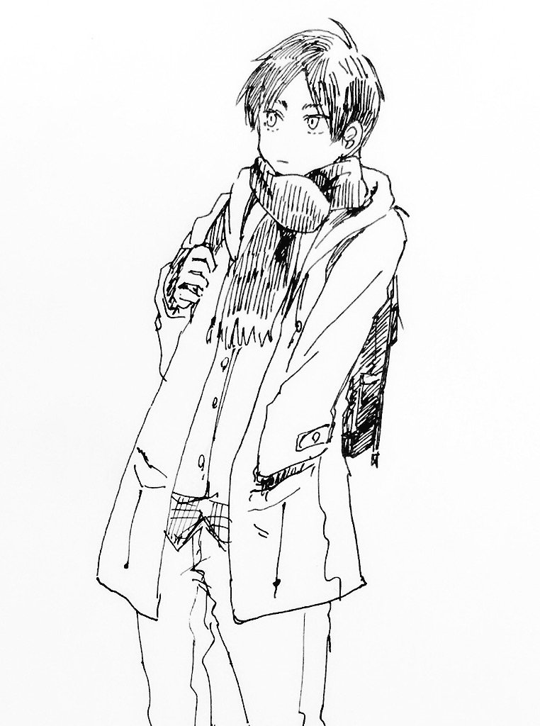 【現パロエレン落書き】ふゆのよそおい 