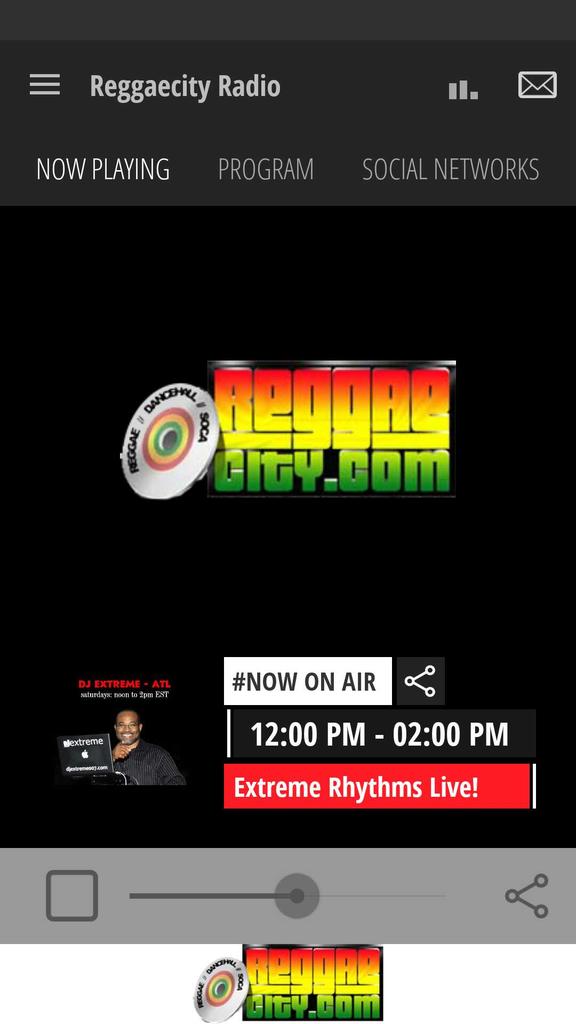 reggaecitycom's tweet photo. 12:00 PM - 02:00 PM - Extreme Rhythms Live! Reggaecity Radio App

https://t.co/5CFsr65Kmq https://t.co/JLXaVtGYf1