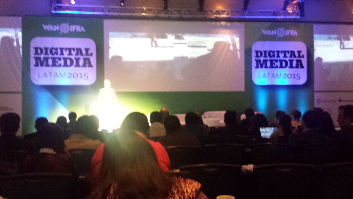 Mariamrom's tweet photo. En breve subo al escenario de @WANIFRA_AmLat en #DML15 para hablar sobre noticias sociales a colegas de 22 países :) https://t.co/e7D5Xv7Gsb