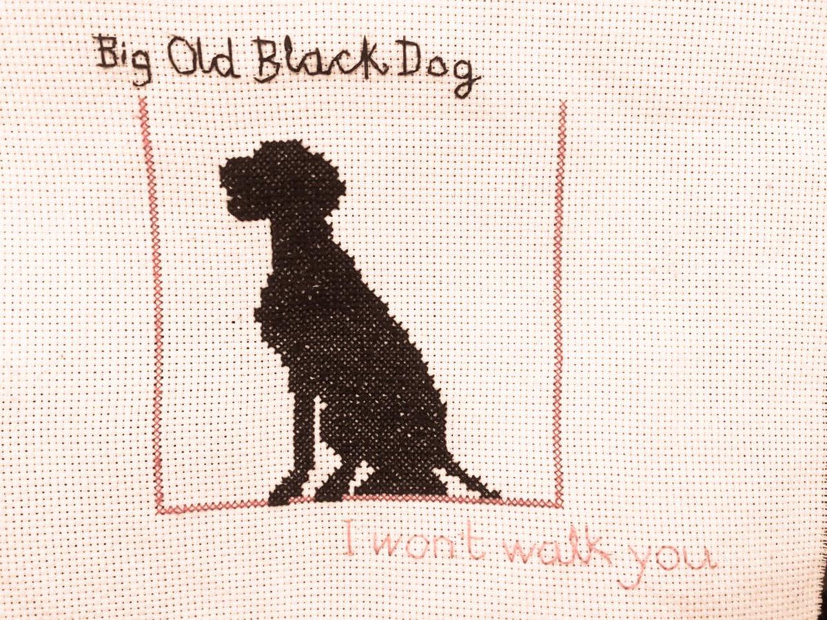 StitchOutStigma's tweet photo. Receiving powerful #crossstitch messages like this one from Katrina #stitchingoutstigma #mentalhealth #blackdog https://t.co/JhrFSnFMiF