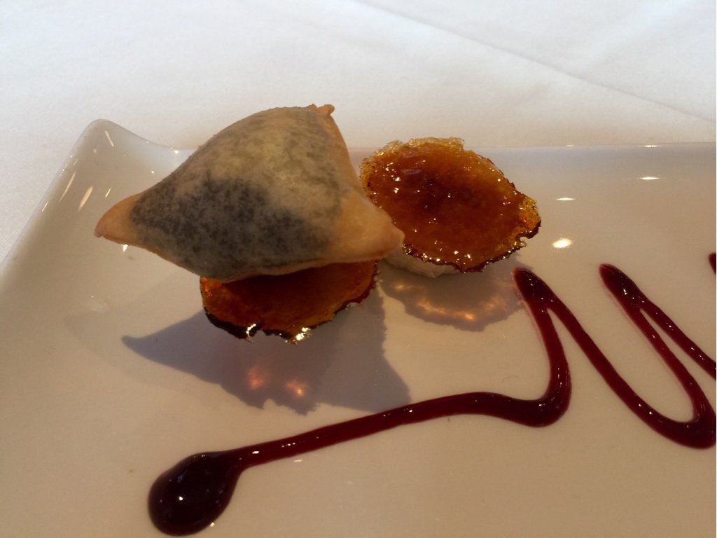 peteacton's tweet photo. Classic @ChefAnandGeorge signature dessert today #chocomosa #anandgeorge @Purple_poppadom https://t.co/iEQP1eUNMq